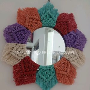 12 Inches Macrame Mirror