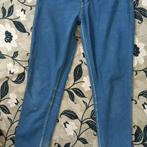 HIGH WAIST BLUE SKINNY JEANS FOR WOMEN