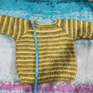 Kids Handknit Wollen Sweater Used