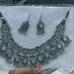 OXIDISED CHOKER N LONG SETS@LOOTLO DEAL