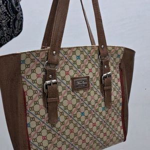 Beige handheld Handbag