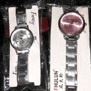 Combo Of 2 Silver Watchs