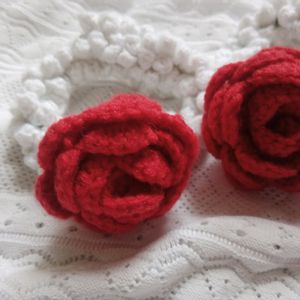 Crochet Rose Hand Gajra 🪞🛺🪷