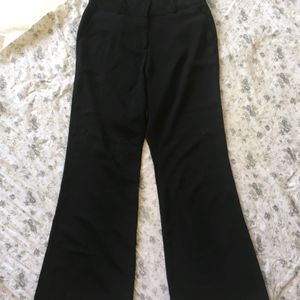 High Rise Flared Black Trouser