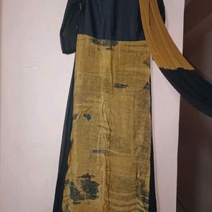 Kurti With Double Colour Dupatta