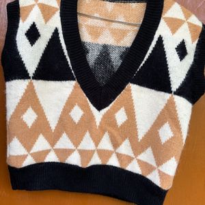 Korean Woolly Half Vest