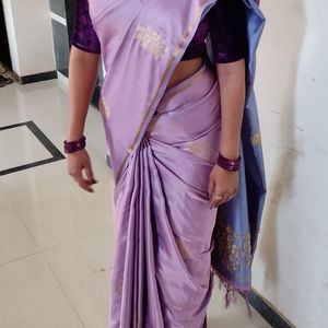 Lavender Silk Saree