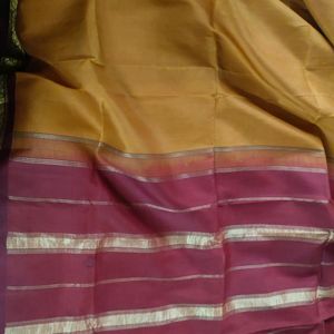 Pure Silk Single Side Bordered Saree