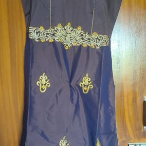 Stone Work Kurti And Sarara Pant Set