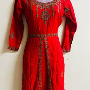 Red Designer Festival Wear Gown