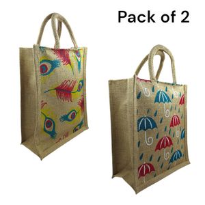 Jute Bag Combo For Daily Use. Pack Of 2 .