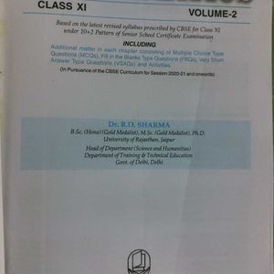 RD Sharma Class 11th Vol 2