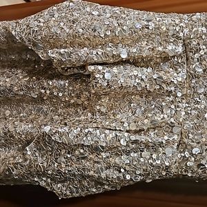 Golden Fully Embellished Heavy Party Dress