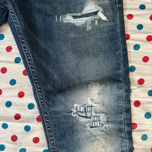 Rookies Blue wash Distressed jeans