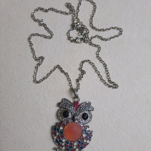 Long Boho Y2K Owl Pendant Necklace