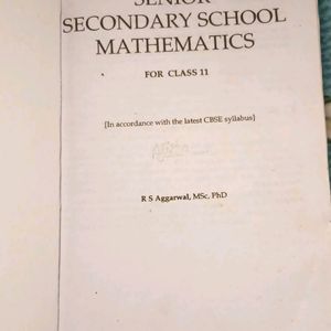 R.S Aggarwal Maths Book