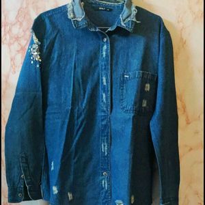 Only Brand Distressed Shirt