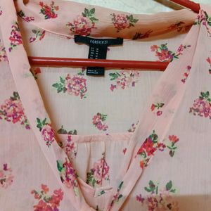 Floral Pink Casual Top