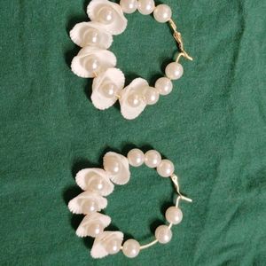 Beautiful Pearl And Shell Earrings