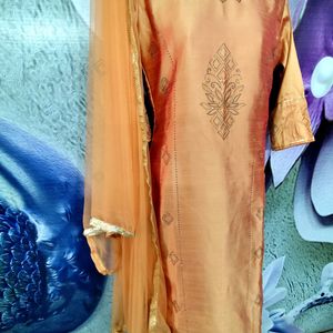 Zorba Silk Kurta Pant With Duppata Set