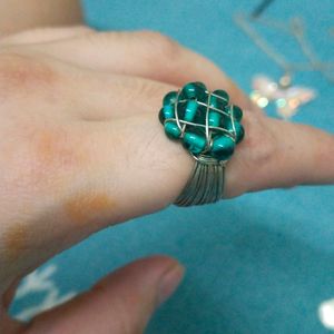 Green Ring , Boho Style