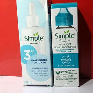 Simple Combo Of Hyaluronic Serum & Moisturizer