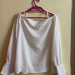 White Off Shoulders Top - XL Size