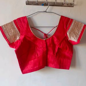 Stitched Red Colour Blouse