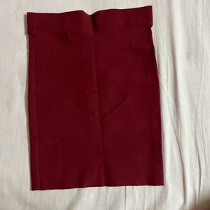 Maroon Pencil Skirt