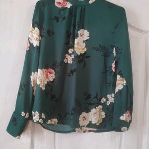 Harpa Green Floral Printed Top