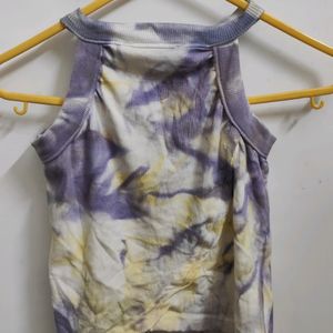 Tie Dye Multi Shade Tank Crop Top