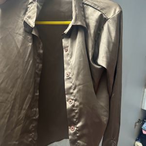 Satin Brown Shirt