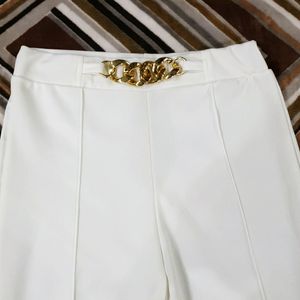 Flared Women White Trouser