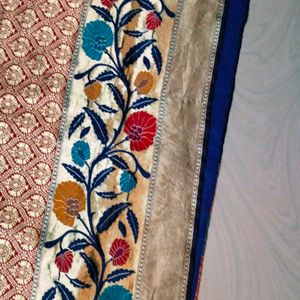 Beautiful multi colour banarasi silk saree