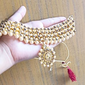 Golden Pearl Jwellery Set