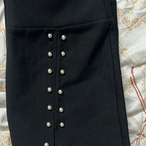 Black Pencil Skirt With A Slit