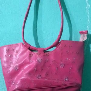 Pink Hand Bag & Blue Purse