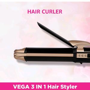 Vega 3 In 1 Hair Styler (Straightener Crimper Curler )