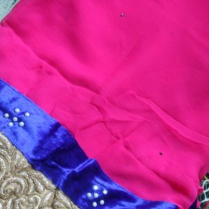 Hot Pink Saree