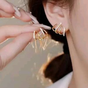 Korean Claw Ear Hook Clip stud Earrings