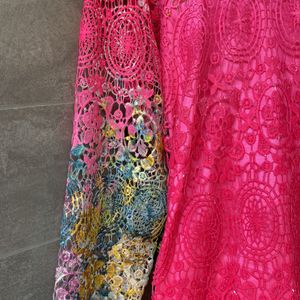 Pink Lace Kurti