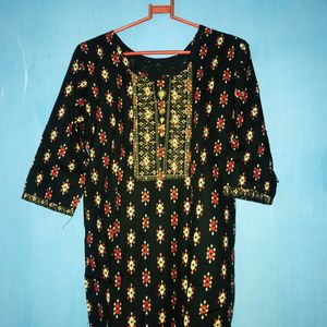 Short Black Kurti For Women