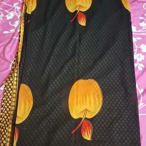 Apple Lace Work Saree