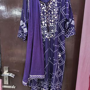 Gotta Work Kurti With Chiffon Dupatta