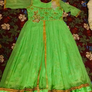 New Green Long Ethnic Gown