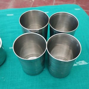 Double Wall Steel Cups 4nos