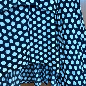 Black Polka Dots Dress/midie