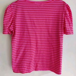 Pink Stripe Crop Top