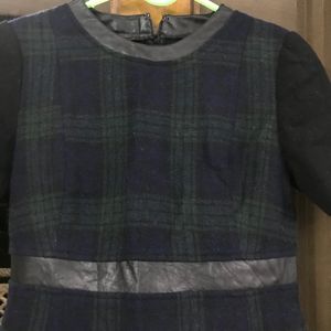 Dark green checkered dress (Bust-30/32) Length- 32