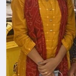 Straight Yellow Kurta